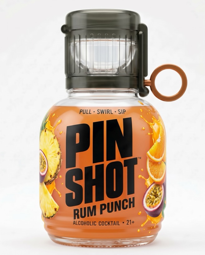 Pin Shot Rum Punch bottle